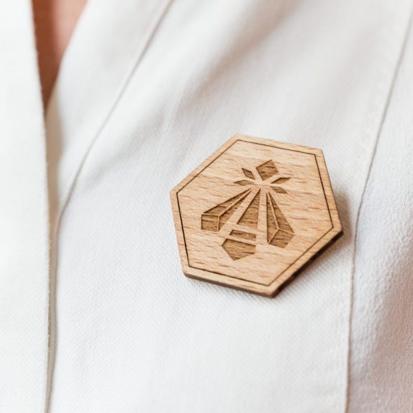 Badges en bois