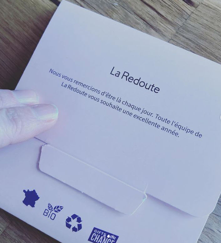 La Redoute carte de voeux chocolat