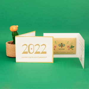 Carte de voeux 2022 sachet de graines