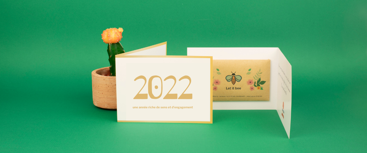 Carte de voeux 2022 sachet de graines