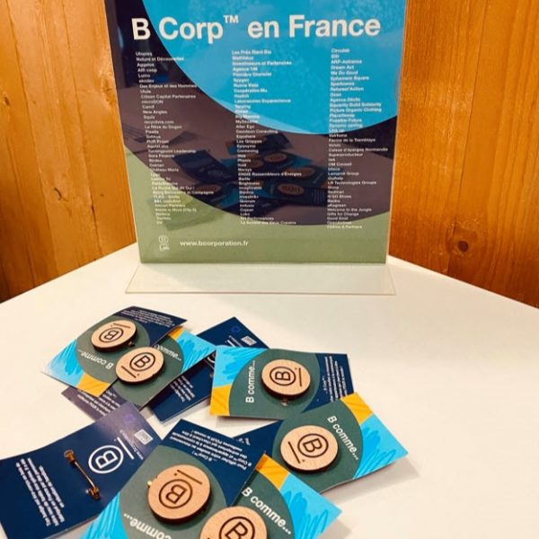 Badge en bois Bcorp