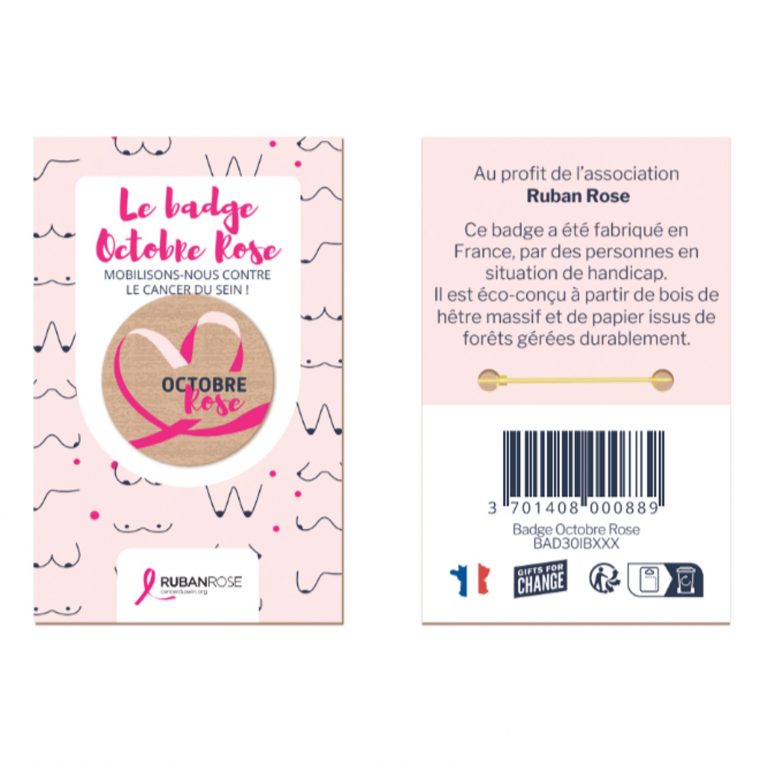 BAD30 badge octobre rose M