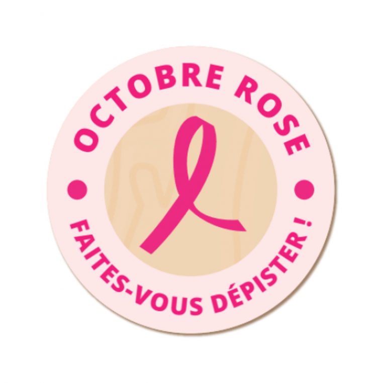 STIBD Sticker bois disque octobre rose