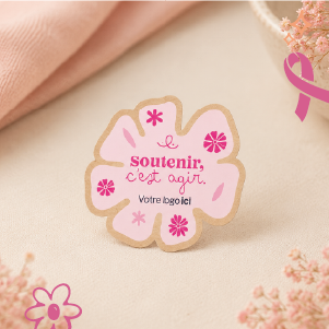 Sticker en bois Woodstick édition Octobre Rose