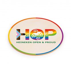 Sous-bock en bois Heineken Open&Proud
