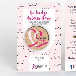 Badge Octobre rose recto