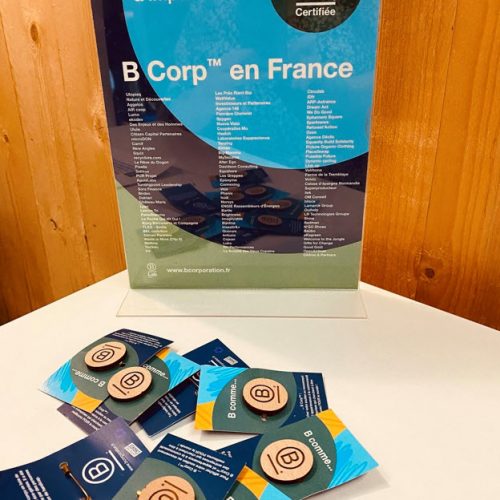 Badge en bois Bcorp