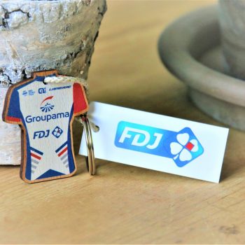 Porte clés en bois - FDJ