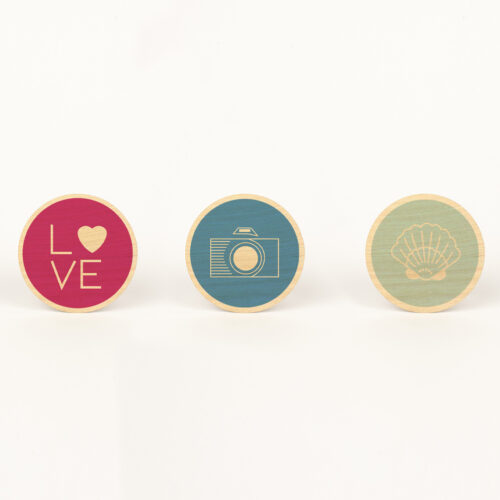 STIBD 3 stickers en bois disque 4
