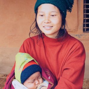 mere et enfant népal